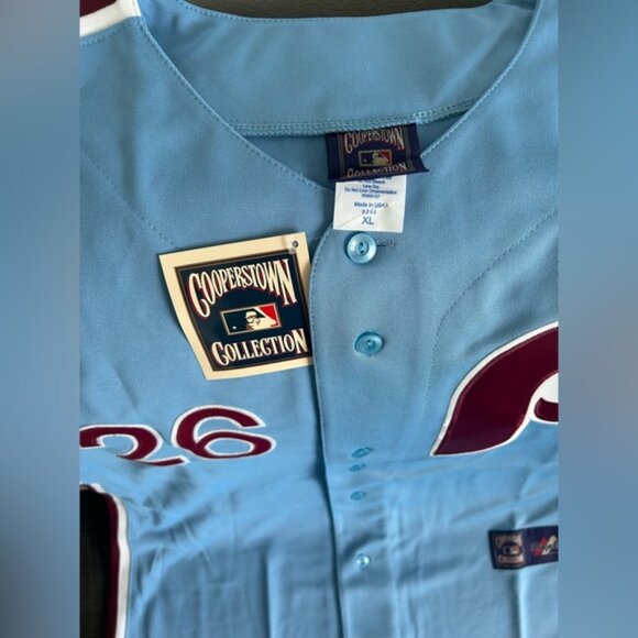 Majestic Authentic Philadelphia Phillies Chase Utley Cooperstown Jersey Men’s XL - Picture 2 of 5